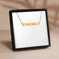 Name Tag Horizontal Bar Necklace